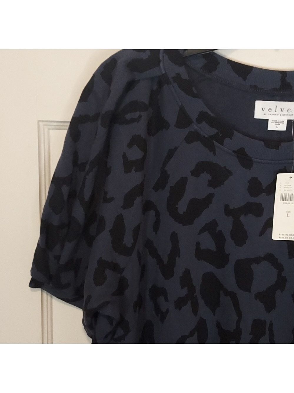 Velvet Graham Spencer Leopard Puff Sleeve Tunic Dress - Picture 6 of 12